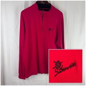 Fairway &‎ Greene Signature Pullover Mens XL Red 1/4 Zip Golf Southern Hills